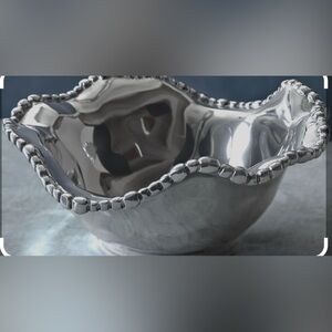 Beatriz Ball Metallic Bowl with Textured Edge